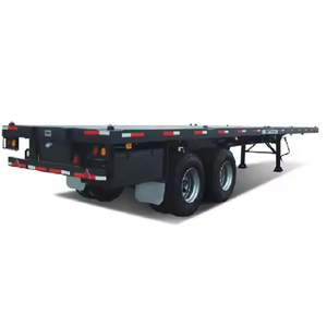 Remolque de Plataforma Plana de 12m a Buen Precio, Semirremolque de Plataforma Plana para Carga, Semirremolque <span class=keywords><strong>Portacontenedores</strong></span> de 3 Ejes - Product Image 5