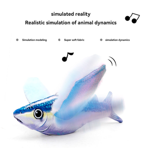 Nouveau jouet pour chat électrique battant son et secouant jouet de poisson en plastique pour chats poisson d'auto-Simulation avec ailes oscillantes jouet en peluche pour animaux de compagnie - Product Image 3
