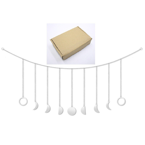 Guirlande Métallique Murale Phases de Lune Bohème Dorée et Argentée 9 Lunes pour Chambre et Dortoir – Nouveauté <span class=keywords><strong>2022</strong></span> – Vente Flash - Product Image 6