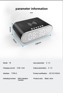 Échantillon gratuit! 2024 haut <span class=keywords><strong>de</strong></span> gamme pratique pour <span class=keywords><strong>iPhone</strong></span> station <span class=keywords><strong>de</strong></span> <span class=keywords><strong>charge</strong></span> sans fil 15W <span class=keywords><strong>chargeur</strong></span> sans fil <span class=keywords><strong>rapide</strong></span> température horloge intelligente - Product Image 2