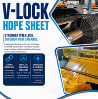 Revêtement protecteur en HDPE pour béton avec ancrage T-Grip pour bassin de tour de refroidissement de centrale électrique, résistant à la corrosion