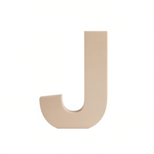 Decorazione da parete con lettera J in legno per la casa o l'ufficio - Product Image 2