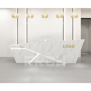 Boutique Haute Brillance Design <span class=keywords><strong>De</strong></span> Luxe Moderne En Bois Blanc <span class=keywords><strong>de</strong></span> Meubles <span class=keywords><strong>De</strong></span> Bureau <span class=keywords><strong>De</strong></span> Comptoir <span class=keywords><strong>de</strong></span> Salon <span class=keywords><strong>de</strong></span> Réception - Product Image 3