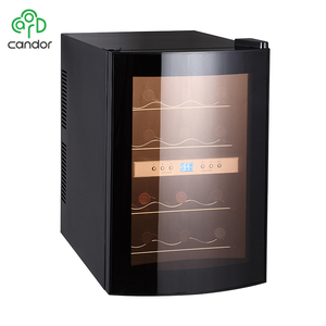 Fábrica de semiconductor de refrigeración <span class=keywords><strong>12</strong></span> <span class=keywords><strong>botellas</strong></span> de estantes de madera pequeña zona dual refrigerador de vino - Product Image 3