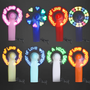<b>Mini</b> Portable Glow <b>Light</b> <b>LED</b> Message Fan Customized Text Flash Display Handheld Electric for Wedding Party Giveaways for Guest - Product Image 1