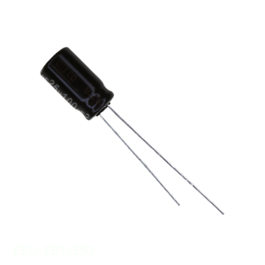 Condensateur radial à travers trou 33 uF EEU-EB1J330 CAP ALUM 33UF 20% 63V TH du fabricant - Product Image 1