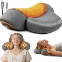 Oreiller cervical chauffant à massage spécial pour le sommeil, alimenté par USB, protection du cou, massage de la colonne vertébrale, non-traumatique, compresse chauffante