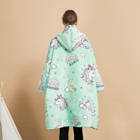 Couverture à capuche portable à motif personnalisé OEM Couverture à capuche géante en polaire surdimensionnée Sherpa douce pour l'hiver