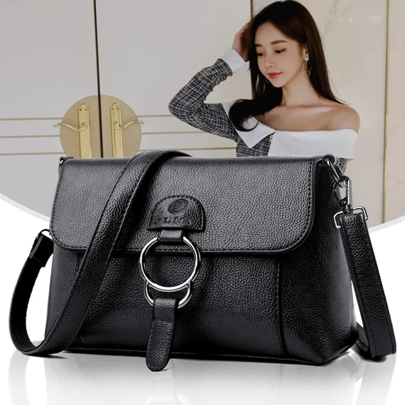 Kunhao 2024 yeni kore moda sınır ötesi küçük çanta Trendy Crossbody çanta kadın bir omuz orta yaşlı kadın çantası