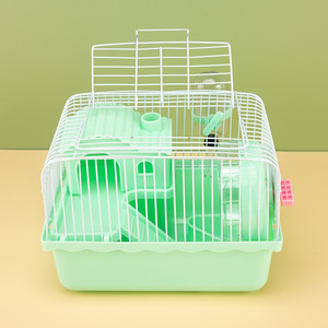 Jaula de Transporte Cuadrada de Plástico <span class=keywords><strong>para</strong></span> Hámsteres y <span class=keywords><strong>Cobayas</strong></span>, Cama <span class=keywords><strong>para</strong></span> Mascotas Pequeñas con Diseño Desmontable - Product Image 2