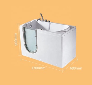 Bañera acrílica elegante para interiores, bañera para personas mayores, para discapacitados, bañera de masaje, bañera para caminar - Product Image 6