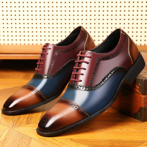 Nuevos Zapatos <span class=keywords><strong>Oxford</strong></span> Casuales de Piel Sintética con Cordones y Punta Cuadrada DANIEL WAFER 2025, Zapatos Formales de Lujo para Bodas y Fiestas de Otoño - Product Image 4