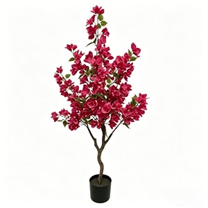 High Quality Real Touch <b>Artificial</b> Silk Bougainvillea <b>Trees</b> Durable <b>Indoor</b> Desktop Plants - Product Image 1