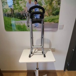 <b>Folding</b> Cane <b>Stool</b> Aluminum Alloy Lightweight Adjustable Seat For Elderly Mobility Aid - Product Image 2