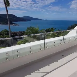 Profession eller Großhändler aus Metall Material Abstands halter Edelstahl Treppen balkon Rahmenloses Glas geländer