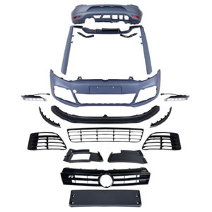 Kit Carrozzeria Migliorato per <span class=keywords><strong>Volkswagen</strong></span> <span class=keywords><strong>POLO</strong></span> in Stile <span class=keywords><strong>R</strong></span>: Paraurti Anteriore, Diffusore Posteriore, Minigonne Laterali, Griglia e Labbro Anteriore - Product Image 1