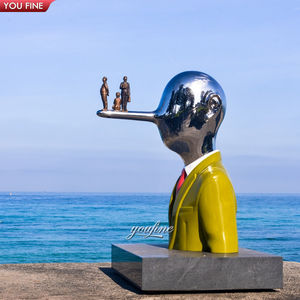 ประติมากรรมรูปปั้นคู่รักกอดกัน ทำจากสแตนเลสสตีล ศิลปะดนตรีสวนสไตล์โมเดิร์น - Product Image 5