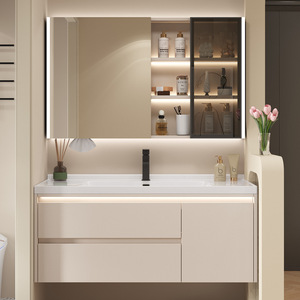 Thermal curved integrated basin washbasin smart bathroom cabinet combination washbasin washbasin - Product Image 3