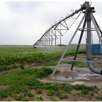 Système d'irrigation à pivot central agricole Économie d'énergie à faible coût Pompe solaire diesel de 1 à 100 hectares Moteur de remorquage latéral mobile