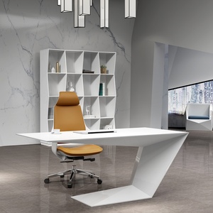 New Model L Shape Table With <b>Drawer</b> White Luxury Ceo Office Desk Furniture Manager High Tech Modern Home Executive Office Desk - Product Image 3