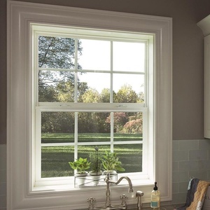 Design moderne à battant Fenêtre <span class=keywords><strong>PVC</strong></span> UPVC Amérique Verre noir à double vitrage Portes et fenêtres pivotantes en vinyle pour la maison - Product Image 3