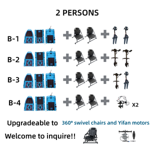 <span class=keywords><strong>Kayak</strong></span> Modular de 14 pies/10 pies con Pedales, de Dos/Un Asiento, para <span class=keywords><strong>Pesca</strong></span> y Recreación, para 2 o 1 Persona, de Tres/Dos Secciones, Rotomoldeado en HDPE - Product Image 6