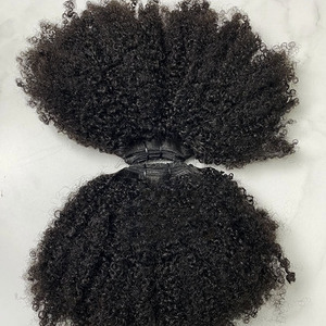 Extensions de Cheveux Humains Afro Crépus Bouclés 4C Brésiliens 100% Vierges Bruts Super <span class=keywords><strong>Double</strong></span> Drawn Qualité Premium - Product Image 2