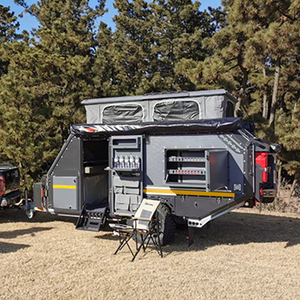 New Family Off-Road Travel Trailer Electric Brake <strong>Caravan</strong> With Independent Suspension Slide-Out Expanding Living Room - Product Image 3