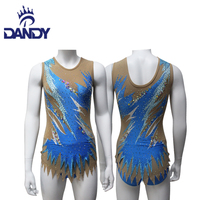Dandy Nouveau design Spandex Gymnastique Danse sans manches Gymnastique rythmique Justaucorps pour filles