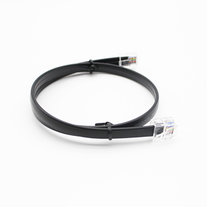 <span class=keywords><strong>Rj11</strong></span> điện thoại phẳng vá cáp 30AWG dây dẫn bằng đồng 6P6C RJ12 giọng nói truyền tín hiệu vá dây - Product Image 2