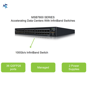 Switch Mellanox MSB7800 ES2F InfiniBand Asli Dengan 36 Port EDR 100Gb QSFP28 Terkelola 1U Rak Infrastruktur Jaringan - Product Image 3