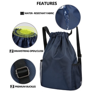 Tùy Chỉnh Gấp Không Thấm Nước Dây Kéo Ba Lô Vẽ Phòng Tập Thể Dục Cho Ngoài Trời Giản Dị Dây Kéo Túi Ba Lô Chuỗi Túi - Product Image 4