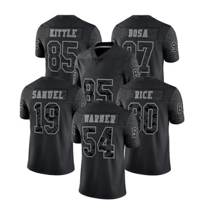Khâu áo bóng đá mỹ rflctv giới hạn màu đen San Francisco 5 Lance 13 purdy 19 <span class=keywords><strong>Samuel</strong></span> 54 Warner 80 gạo 85 kittle - Product Image 1