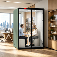 Cabine téléphonique insonorisée acoustique pour bureau, de taille moyenne, pour studio d'enregistrement, cabine de bureau, cabine de réunion pour deux personnes