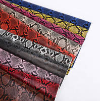 Cuir PU Métallisé Élastique Imperméable Imprimé Effet Peau de Serpent pour Sacs de Siège de Voiture, Canapés, Gants, Chaussures, Textile de Maison et Mobilier