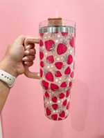 Gobelets en acier inoxydable Boho Floral 27 couleurs 40oz tasses de voyage paille mignon fleur blanche imprimer plusieurs imprimés floraux mignon
