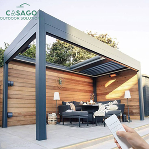 Pérgola de Aluminio con Techo Retráctil de Grado Comercial - Resistente al Agua IP65 y al Viento <span class=keywords><strong>para</strong></span> <span class=keywords><strong>Terraza</strong></span> de Restaurante - Product Image 4