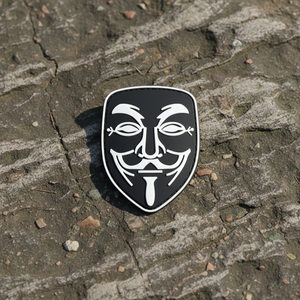 Écussons tactiques en chenille PVC 3D gaufré, souple, écologique, imperméable, noir et blanc, pour chapeaux - Product Image 1