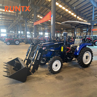 RUNTX 50 PS 4x4 Landwirtschaftlicher Radtraktor mit Frontlader Yangdong-Motor Optionale Kabine