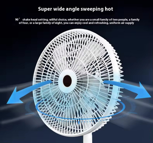 Ventilateur sur pied rechargeable 2025 Nouveau style 16 pouces 18 pouces Solaire AC DC 12V avec lumière LED Télécommande Charge - Product Image 6