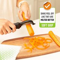 Multifunctionele groente- en fruitschiller voor de keuken, zachte handgreep, premium ultra scherpe roestvrijstalen messen