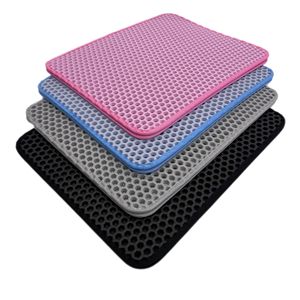 Alfombrilla para arena de gato EVA cuadrada de 30x30cm, antideslizante y resistente al desgaste, para caja de arena de gato - Product Image 4