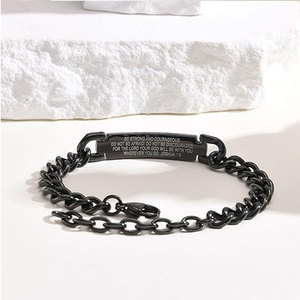 Bracelets et Joncs Personnalisables en Acier Inoxydable 316L – Chaînes de Main Gravables – Bracelets Vierges – Bracelets Drapeau Américain pour Hommes - Product Image 3