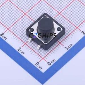 GT-TC149A-H080-L1 Tactile Switch SMD Switch Single Pole Single Throw Round Button 1.6N Vertical Mount - Product Image 1