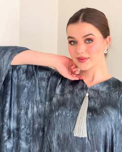 Dresses phụ nữ Phụ nữ dài in Nửa tay áo Thổ Nhĩ Kỳ kaftan cộng với kích thước ăn mặc bãi biển màu xanh Bìa <span class=keywords><strong>UPS</strong></span> cho phụ nữ - Product Image 6