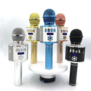 Newest Private Model DS898 Condenser Wireless Blue Tooth Magic Voice LED Portable <b>Microphone</b> - Product Image 4