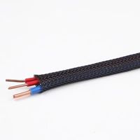 COUVERTURE DE FIL FLEXIBLE EXTENSIBLE TRESSÉE NOIRE DE FAISCEAU DE CÂBLAGE DE MANCHON FLEXIBLE