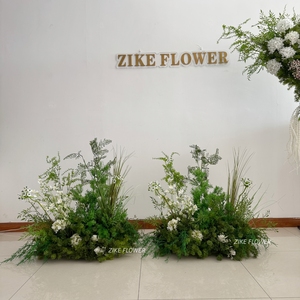 Décoration d'allée <span class=keywords><strong>de</strong></span> <span class=keywords><strong>mariage</strong></span>, verdure artificielle réaliste, fleurs artificielles, herbe artificielle, orchidées, arrangements floraux, centres <span class=keywords><strong>de</strong></span> <span class=keywords><strong>table</strong></span> - Product Image 1
