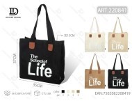 Borsa a Tracolla in Tela 'The School of Life' con Chiusura a Cerniera per Tutte le Stagioni - Product Image 1