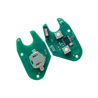 Pour clés télécommandes à 2 boutons avec PCB et puce PCF7946A-46 433 MHz, modèle Ren-RK-06ZB2, couleur noire, fonction de verrouillage